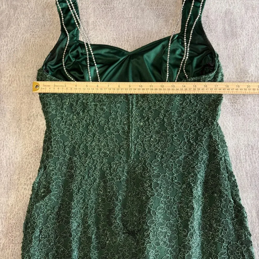 Vintage Night Moves Shimmering Maxi Lace Gown - Picture 6 of 6